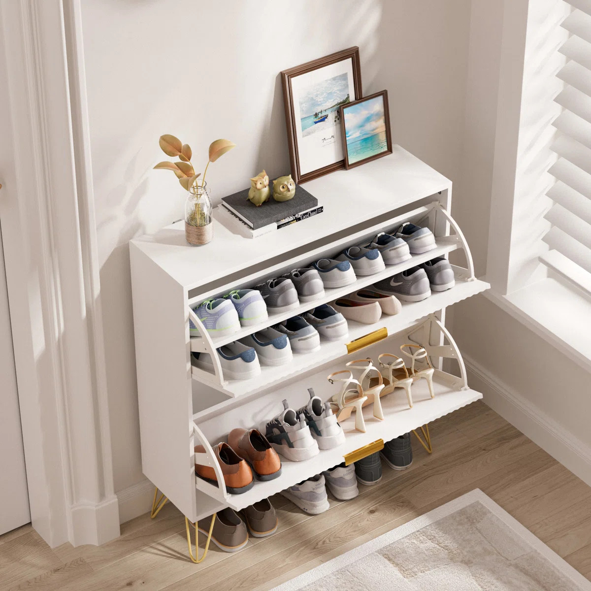 12 Pair Shoe Storage Cabinet | Wayfair North America