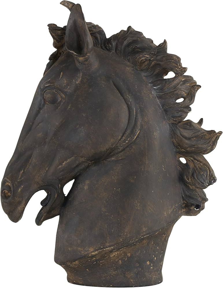 Deco 79 Polystone Horse Decorative Sculpture Home Decor Statue, Accent Figurine 22" x 7" x 25", B... | Amazon (US)