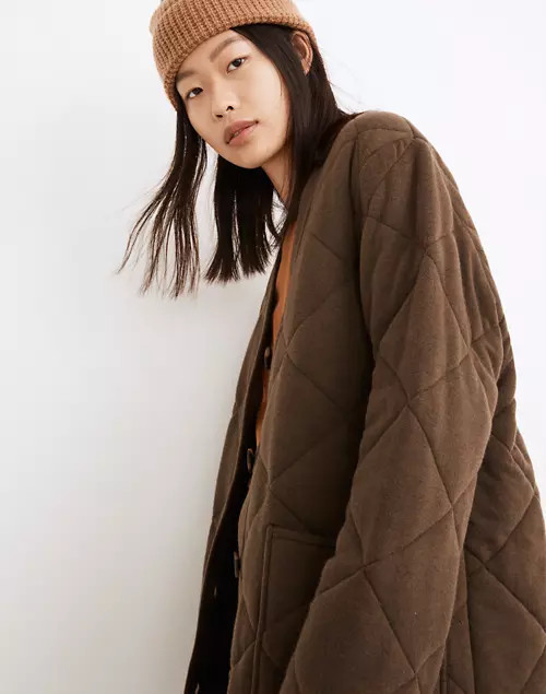 Quilted Long Cardigan Sweater | Madewell