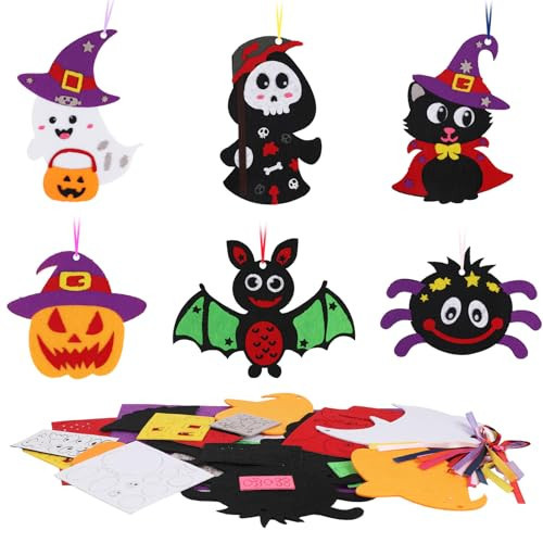 DIYASY 12 Pcs Halloween Craft for Kids, Make Your Own Foam Stickers Pumpkin Bats Craft Kits Arts and Crafts DIY Kid Friendly Halloween Decorations Games Party Activities Supplies Age 3-5 4-8 | Amazon (US)