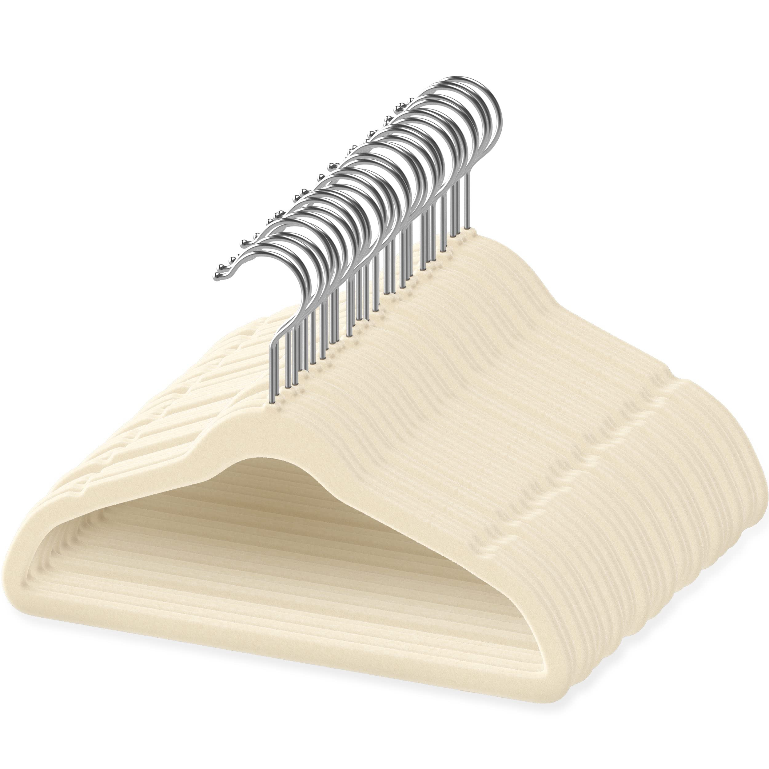 TechZoo 50 Premium Baby Velvet Hangers - 11" Inch Non-Slip Baby Hangers, Ultra-Slim Space-Saving ... | Amazon (US)