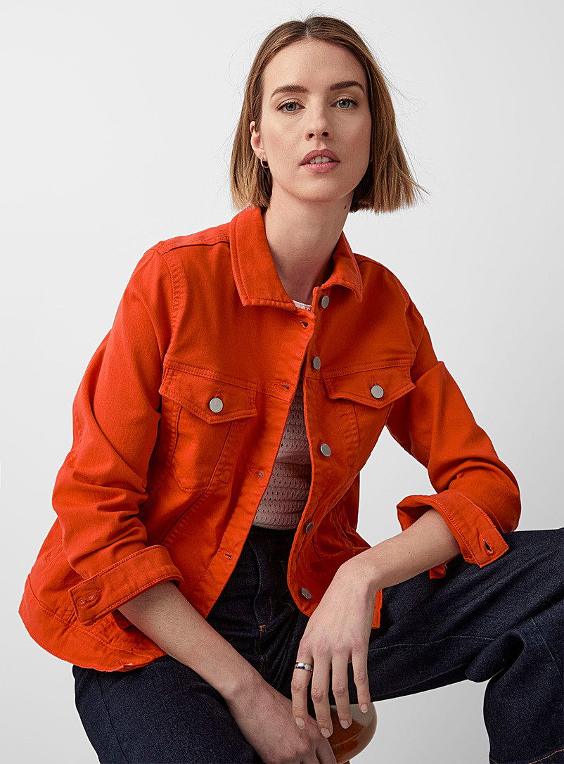 Brightly-coloured denim jacket | Simons