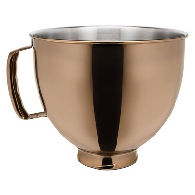 KitchenAid 5qt Radiant Copper Colorfast Finish Stainless Steel Bowl - KSM5SS: Stand Mixer Accessory, Dishwasher-Safe | Target