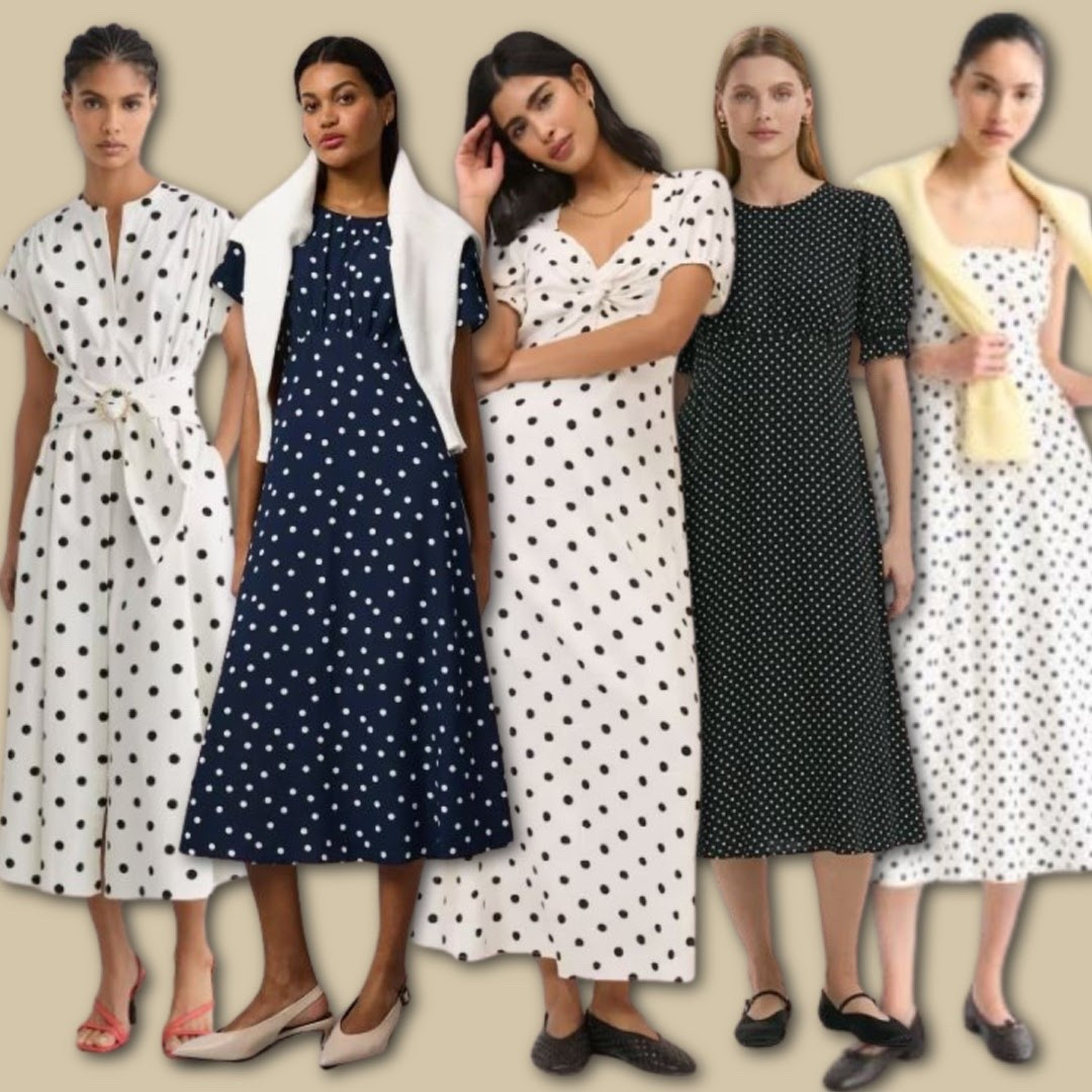 Polka Dot dresses are popping up on all the stores right now. Here’s a few of my favourites #polkadot