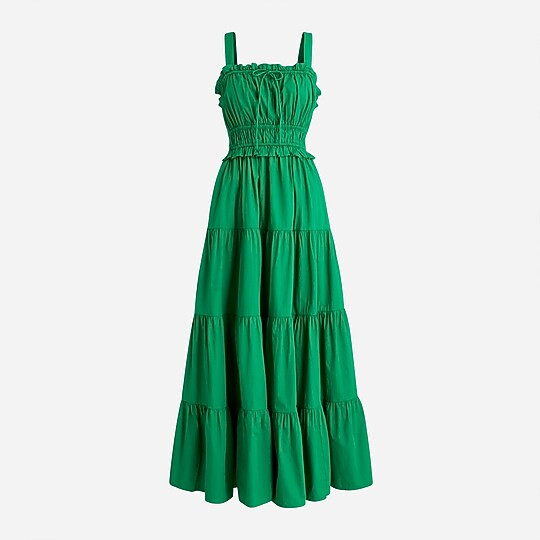 Ruffle-trim tiered dress | J. Crew US