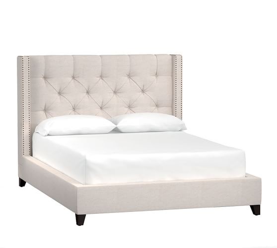 Harper Upholstered Tufted Low Bed | Pottery Barn (US)