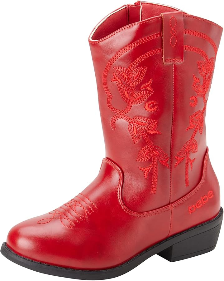 bebe Girls Cowboy Boots - Classic Western Country Cowgirl Boots - Mid Calf Riding Shoes for Toddl... | Amazon (US)