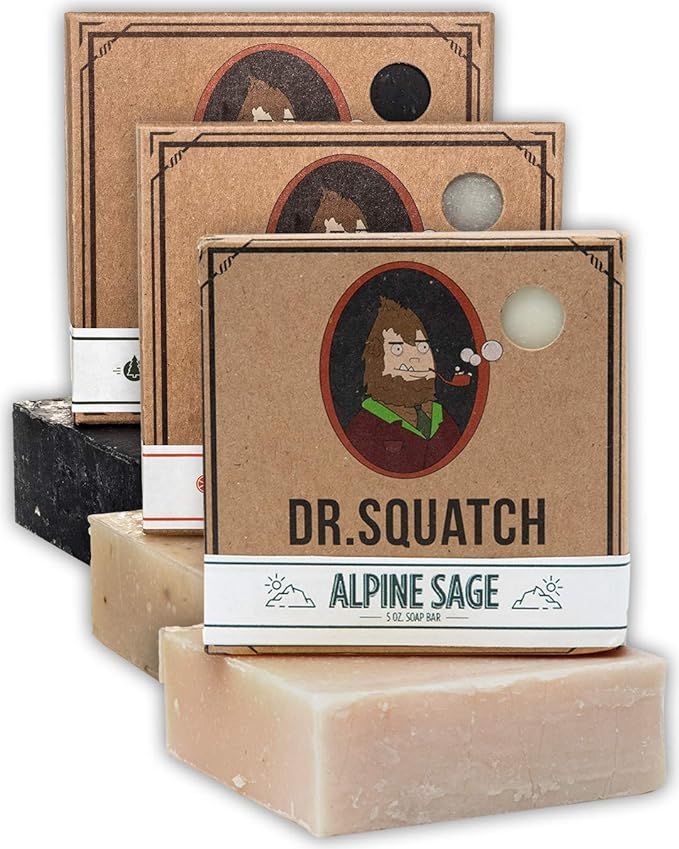 Dr. Squatch Men's Soap Variety Pack – Manly Scent Bar Soaps: Pine Tar, Cedar Citrus, Alpine Sag... | Amazon (US)