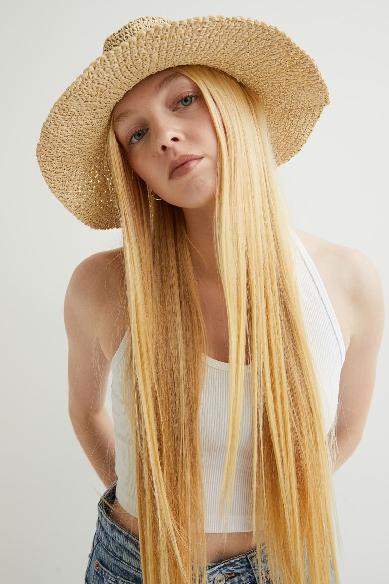 Soft hat in braided paper straw with a sweatband.SizeThe model is 174cm/5'9" and wears a size M/5... | H&M (US + CA)