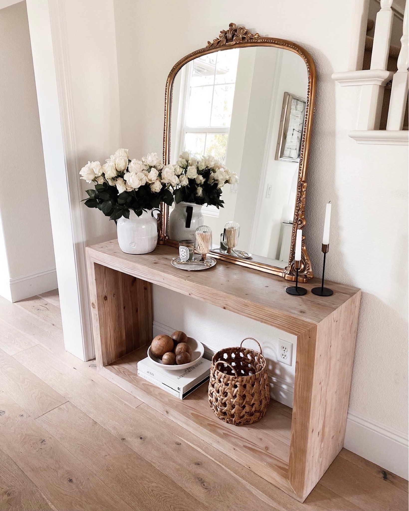 Console table style, home decor, neutral home decor, Anthropologie  mirror , StylinByAylin 

#LTKhome #LTKSeasonal #LTKstyletip