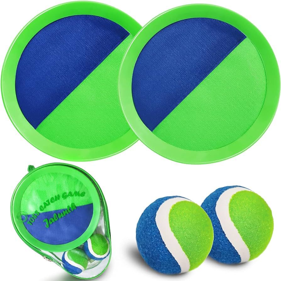 Jalunth Ball Catch Set Games Toss Paddle - Beach Toys Back Yard Outdoor Lawn Backyard Throw Stick... | Amazon (US)