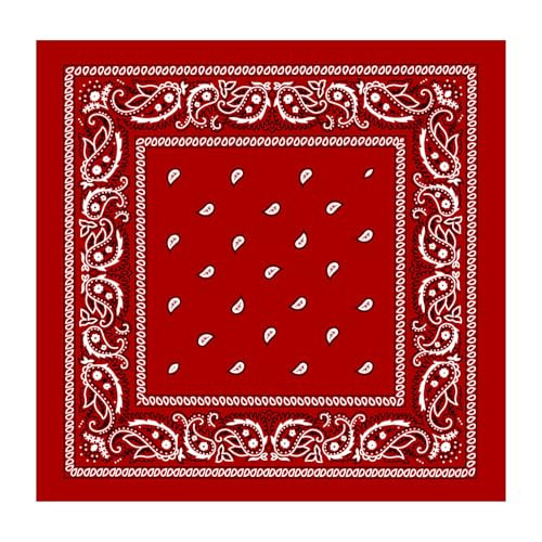 WedDecor Red Cotton Bandana Head Scarf 55cm, Pack of 1 | Amazon (UK)