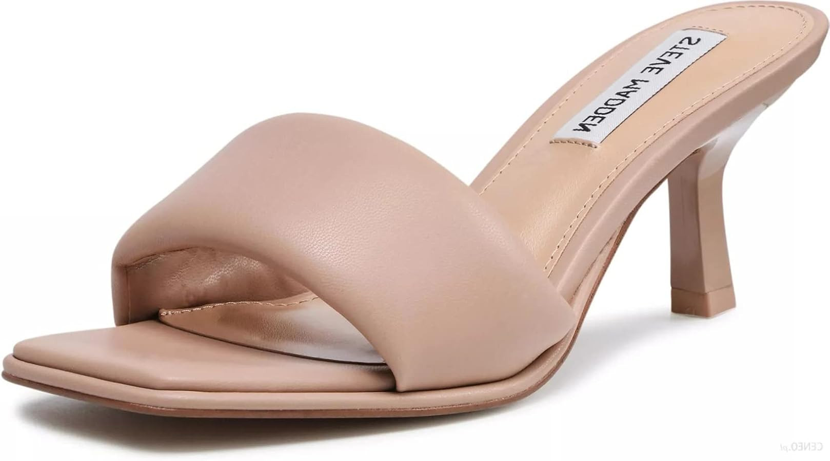 Amazon.com | Steve Madden Womens Snazzy Faux Leather Mule Kitten Heels Black 7.5 Medium (B,M) | H... | Amazon (US)