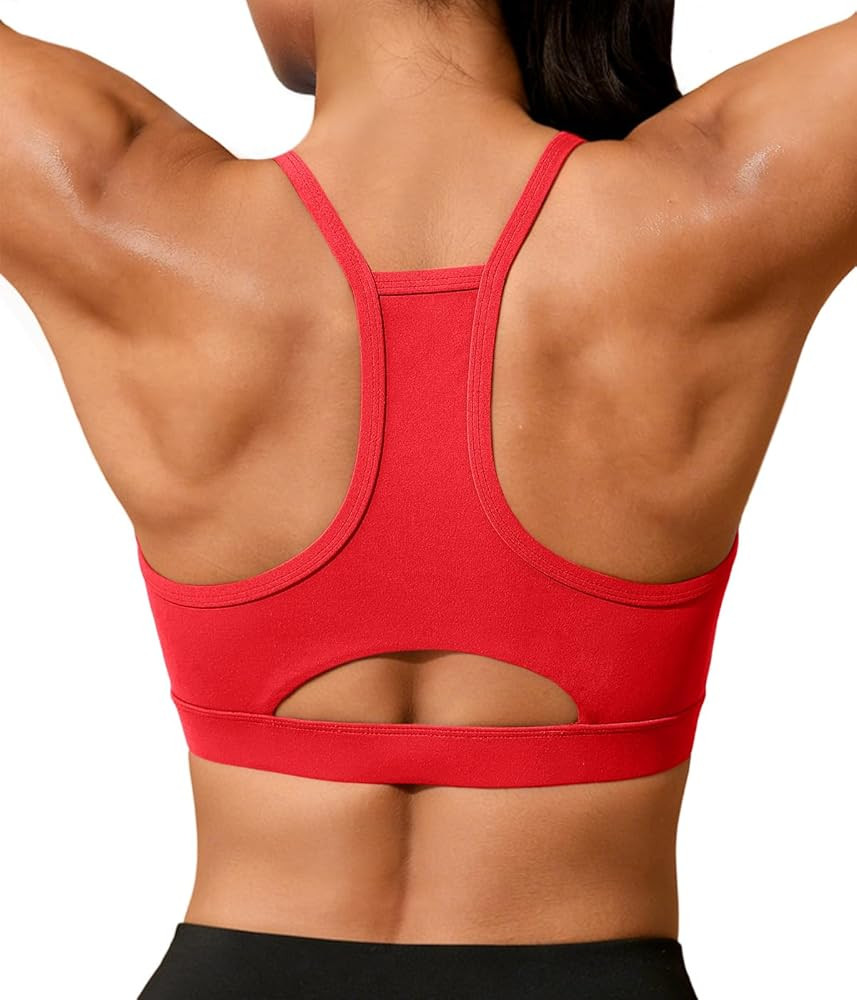 Aoysky Womens Buttery Soft Racerback Sports Bra Padded Strappy Workout Running Yoga Gym Crop Tops... | Amazon (US)