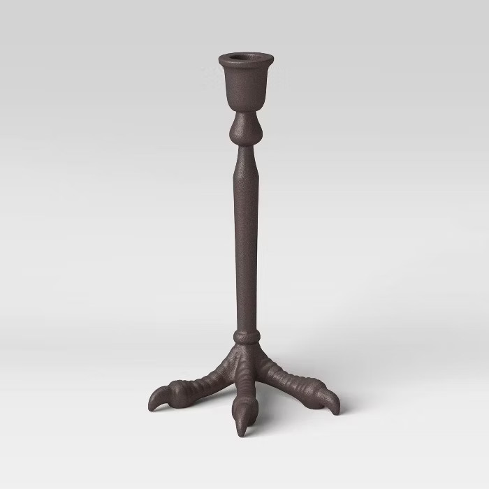 9" x 4.6" Aluminum Bird Leg Candle Holder Black - Threshold™ | Target