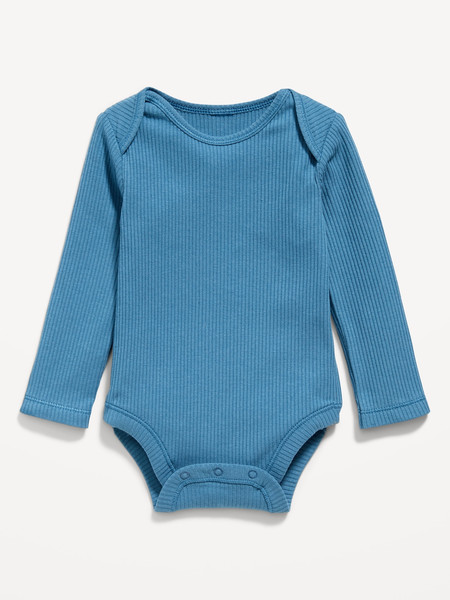 Unisex Long-Sleeve Rib-Knit Bodysuit for Baby | Old Navy (US)