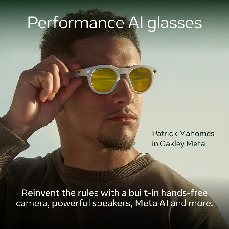 Oakley Meta HSTN, Black | Smart AI Glasses for Men, Women \u2014 Camera, Audio, Video Recording \... | Walmart (US)