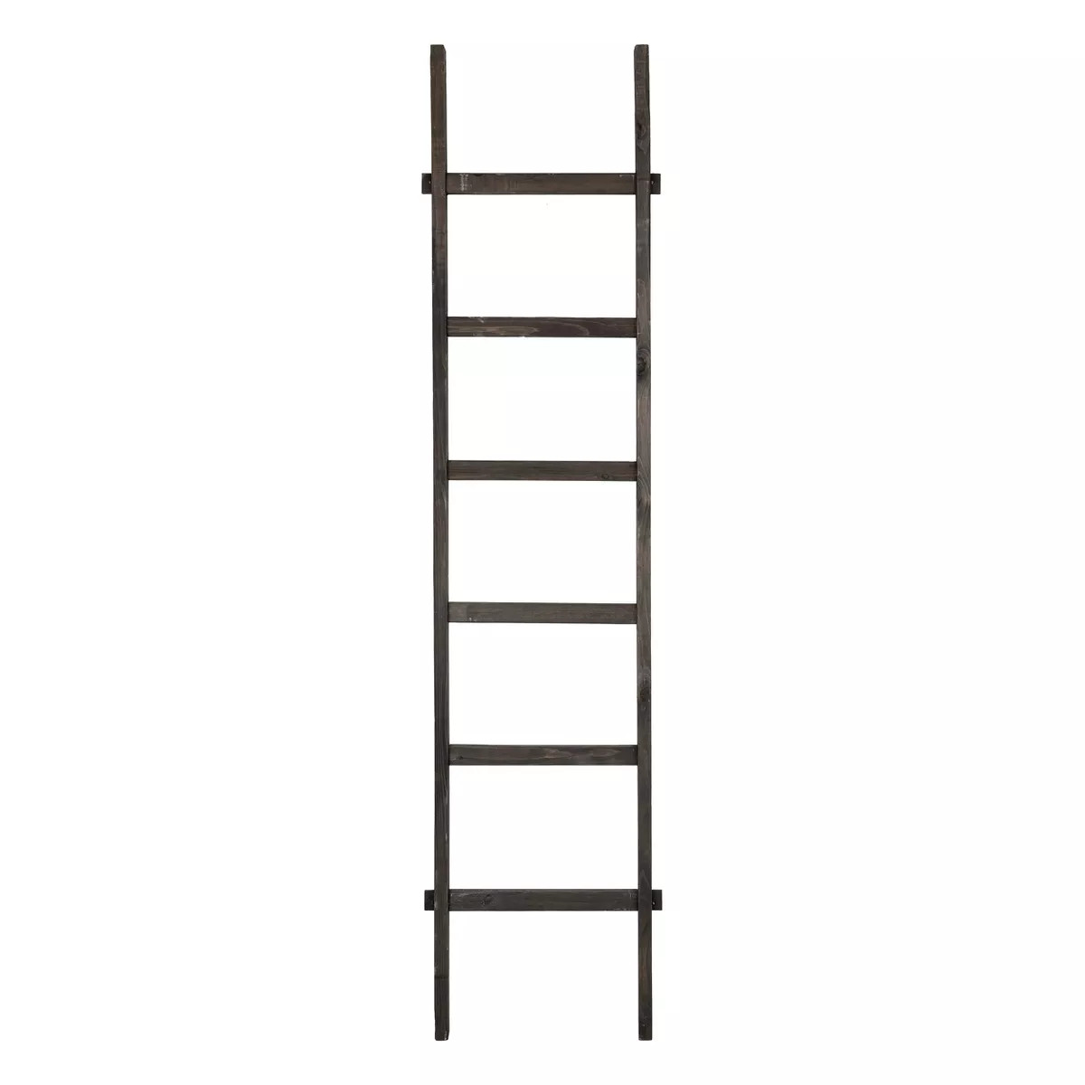 Storied Home Wood Blanket Ladder Black: Fir Wood 6-Rung Decorative Wall Ladder, No Assembly Requi... | Target