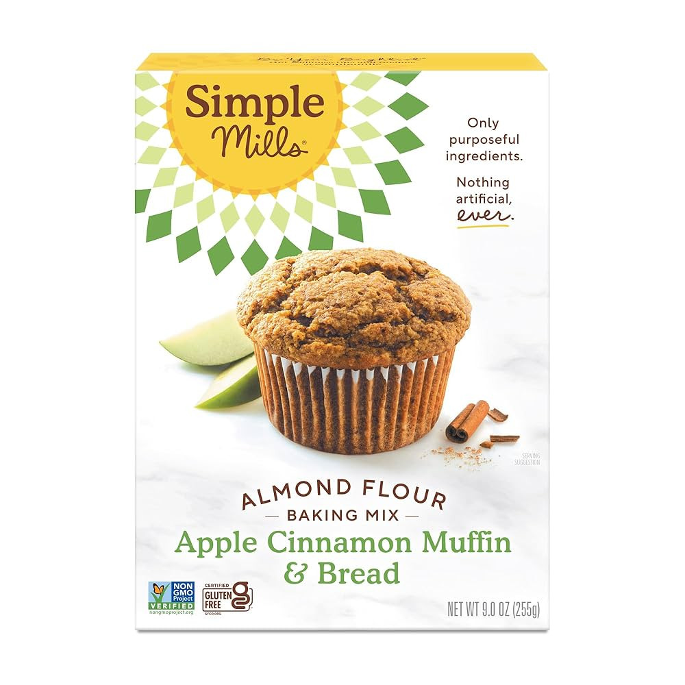 Simple Mills Apple Cinnamon Muffin & Bread Mix, 9 OZ | Amazon (US)