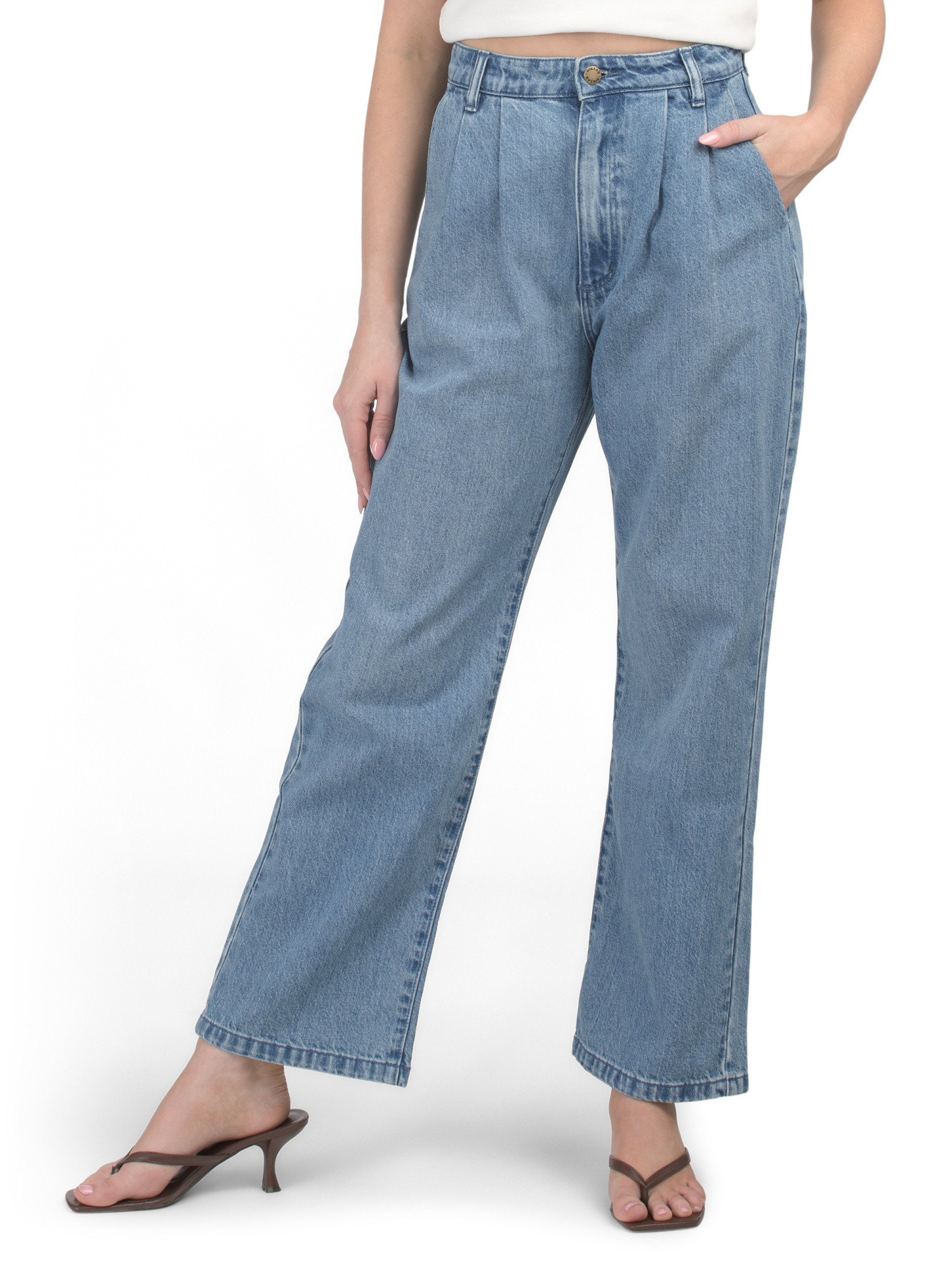 Chloe Pleat Azure Pants | High Waisted | Marshalls | Marshalls
