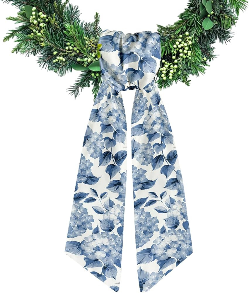 Wreath Sash for Front Door Leaves Floral Wreaths Satin Sash Burlap Garland Ribbon Accessories for... | Amazon (US)