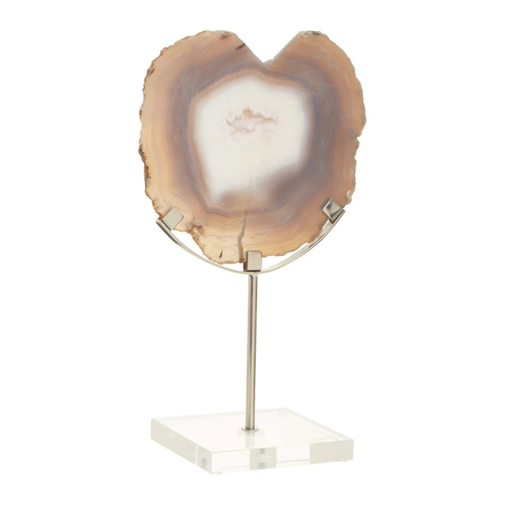 Olivia's White And Silver Agate On Stand | Olivia's