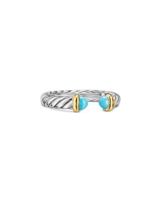 David Yurman Petite Cable Open Ring in Sterling Silver with 14K Yellow Gold, 3.4mm  | Bloomingdal... | Bloomingdale's (US)