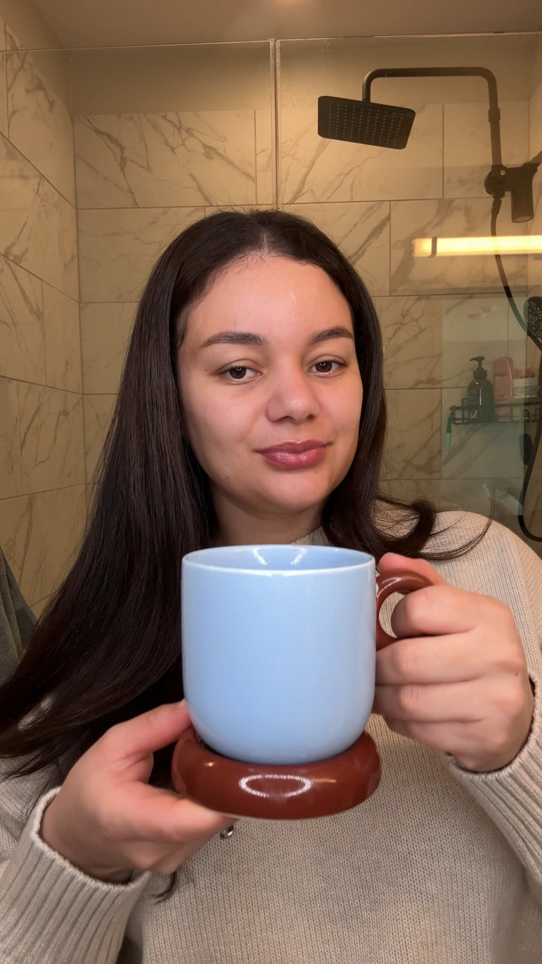 Coffee + skincare routine 