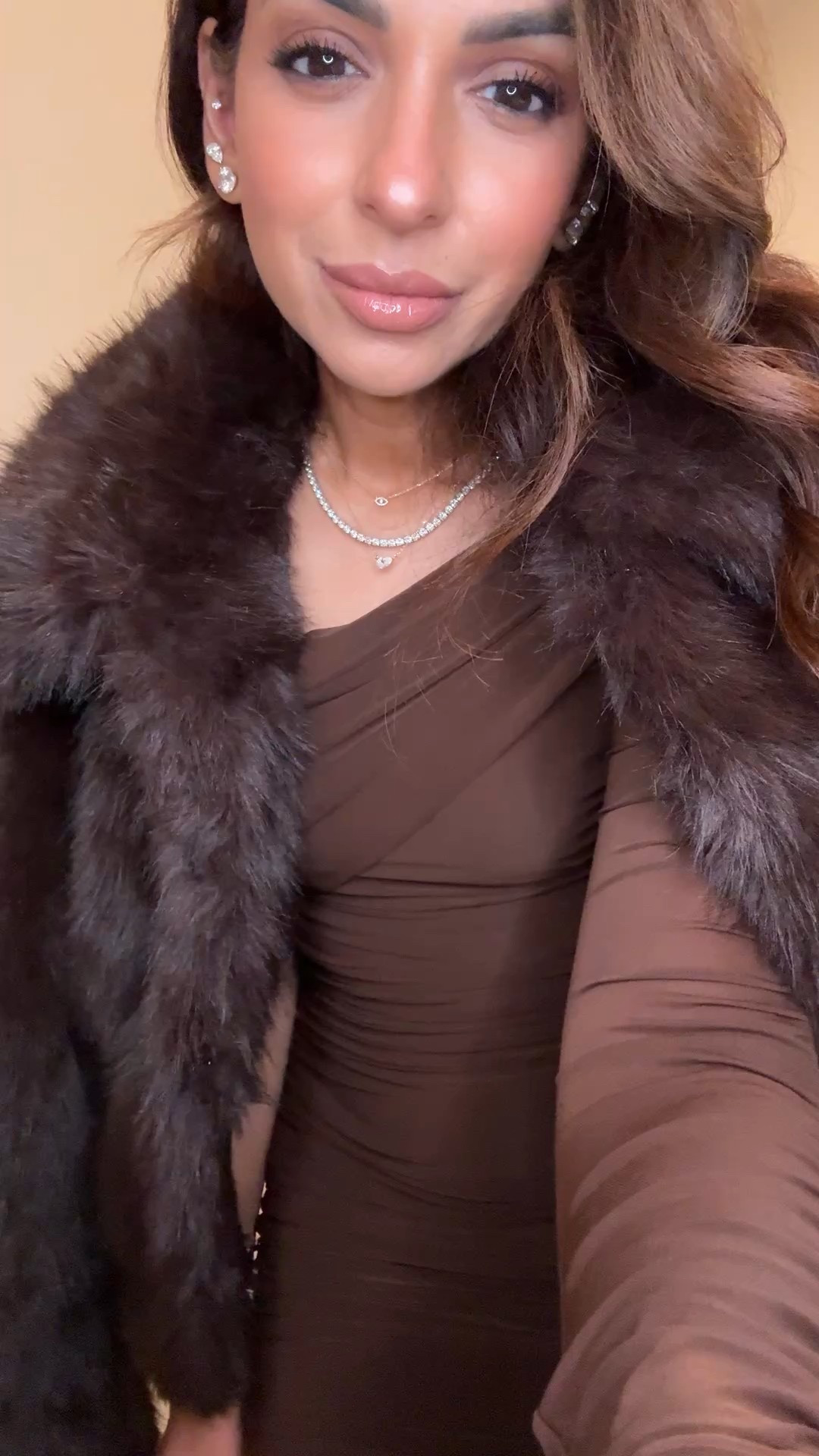 Tonight's chocolate brown look 🤎
Wearing my true size XS in dress

#LTKPetite #LTKHoliday