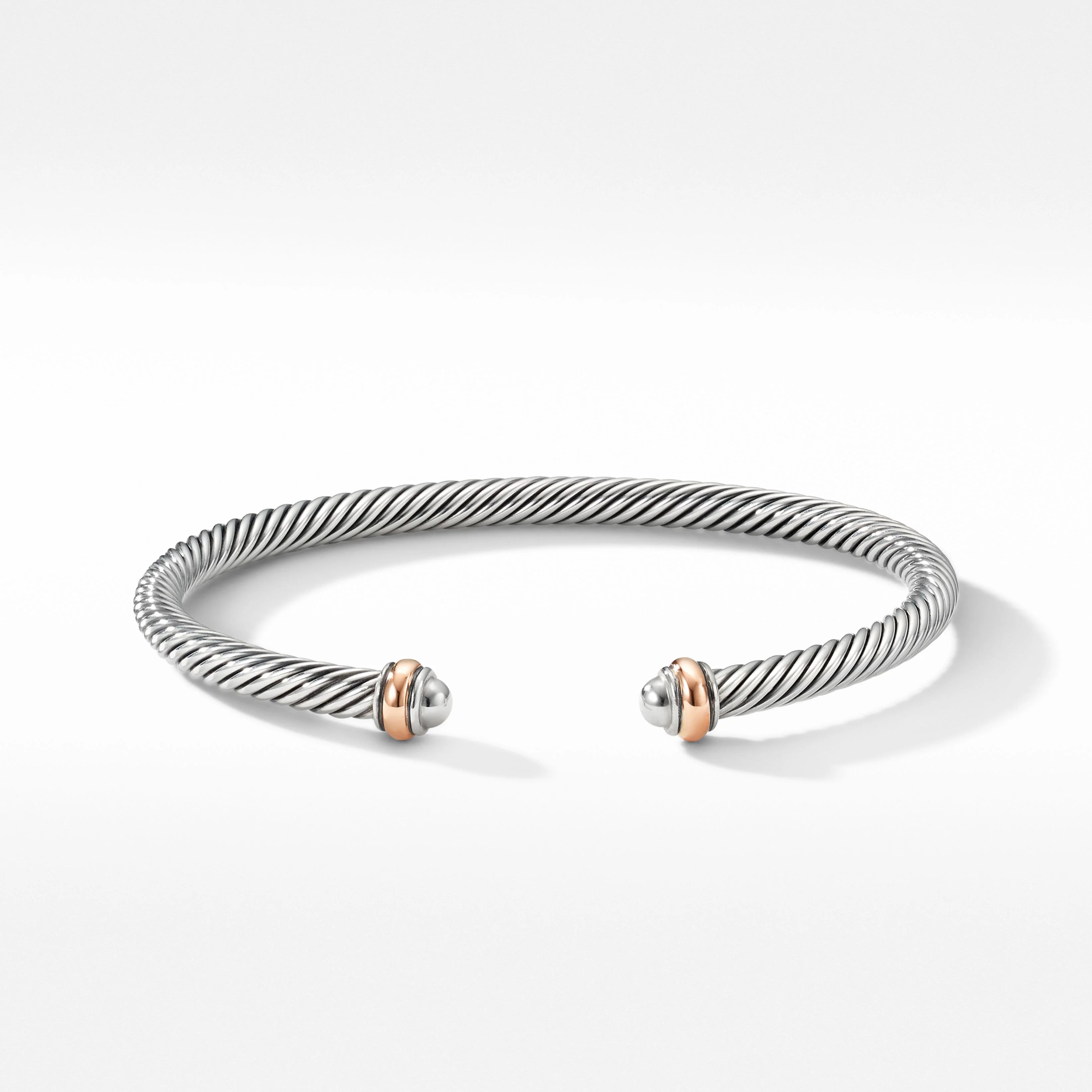 Cable Classics Bracelet in Sterling Silver with 18K Rose Gold | David Yurman