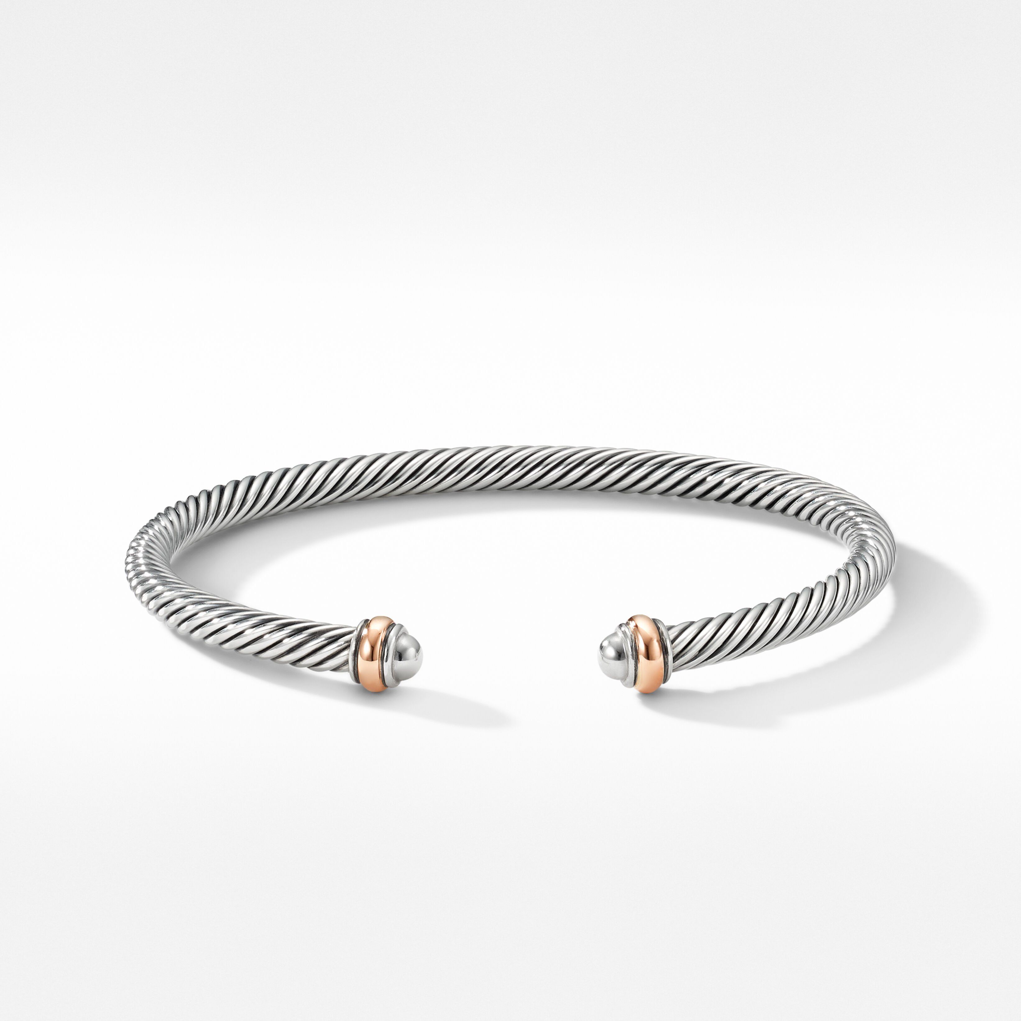 Cable Classics Bracelet in Sterling Silver with 18K Rose Gold | David Yurman