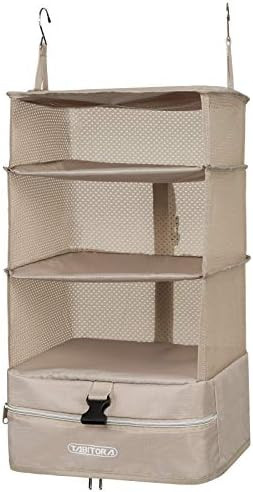 TABITORA Portable Hanging Travel Shelves Bag Packing Cube Organizer Suitcase Storage Large Capaci... | Amazon (US)