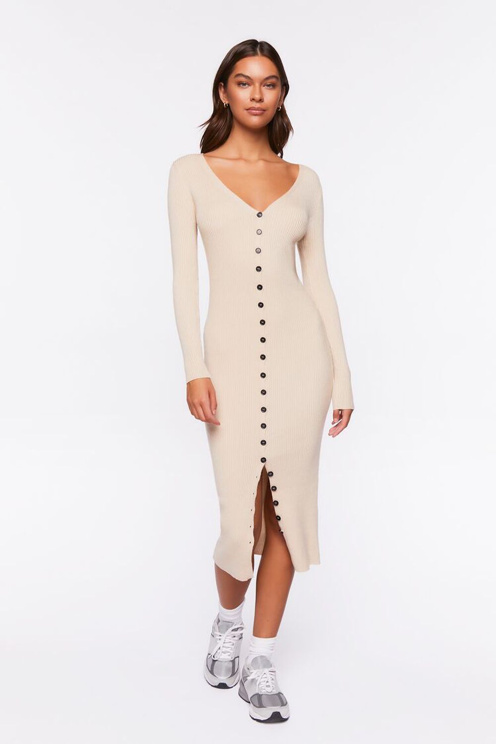 Ribbed Midi Sweater Dress | Forever 21 (US)