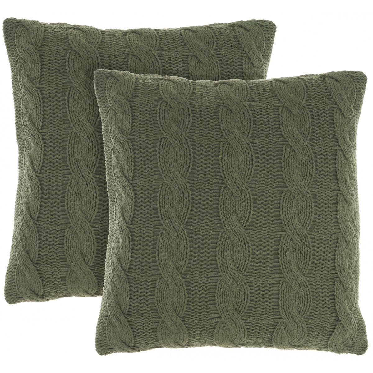 Mina Victory Life Styles Cotton Knitted 18"x18" Indoor Throw Pillows Set of 2 | Target