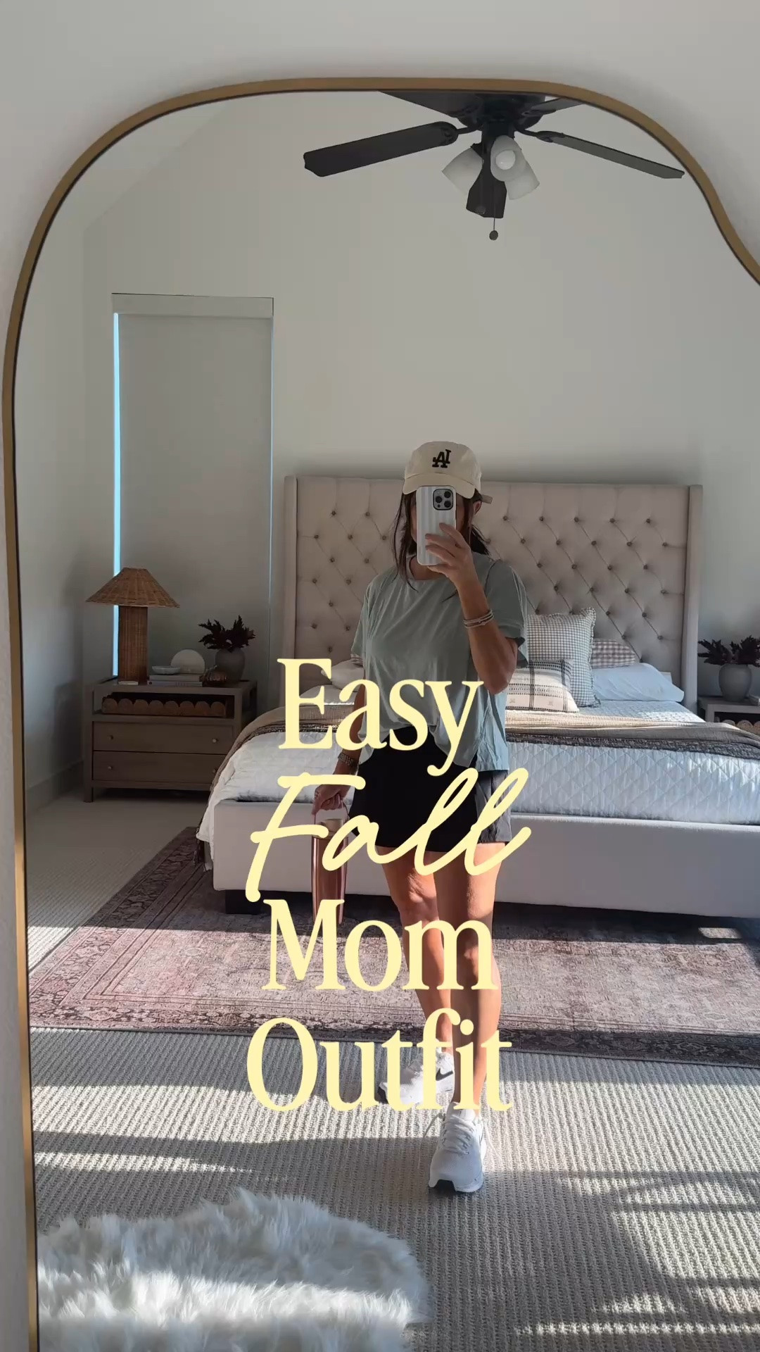 🚨 Shorts, top + sweatshirt are currently 50% Off 🚨 Easy fall mom outfit for school drop-off, coffee runs, errands and busy everyday days when you want to be comfortable but still look put together. This casual athleisure outfit starts with an oversized tee, black athletic shorts, white sneakers and a neutral baseball cap—such an easy everyday mom uniform to throw on and go. Fall outfits women over 50. I added the cozy printed fleece for an easy fall layering piece that completely changes the look and makes the outfit perfect for cooler mornings. This is the kind of comfortable fall outfit I’d wear for school drop-off, sports mom days, running errands, walking, travel or a casual weekend. If you love easy mom outfits, casual fall style and sporty athleisure outfits, I linked the full look so you can shop every piece! Petite fashion, fall outfit women over 50, athletic shorts, fall sweatshirt.

#LTKootd #LTKActive #LTKvlog