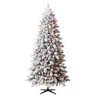 7.5ft. Pre-Lit Vermont Pine Flocked Artificial Christmas Tree, Clear Lights by Ashland® | Michaels Stores