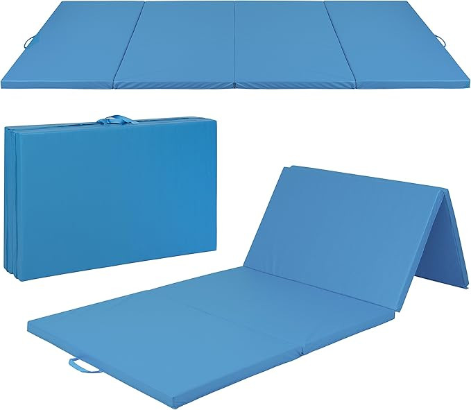 Best Choice Products 8 ft x 4 ft Gymnastics Mat, 4-Fold Foam Exercise Gym Floor Mat for Workout, ... | Amazon (US)