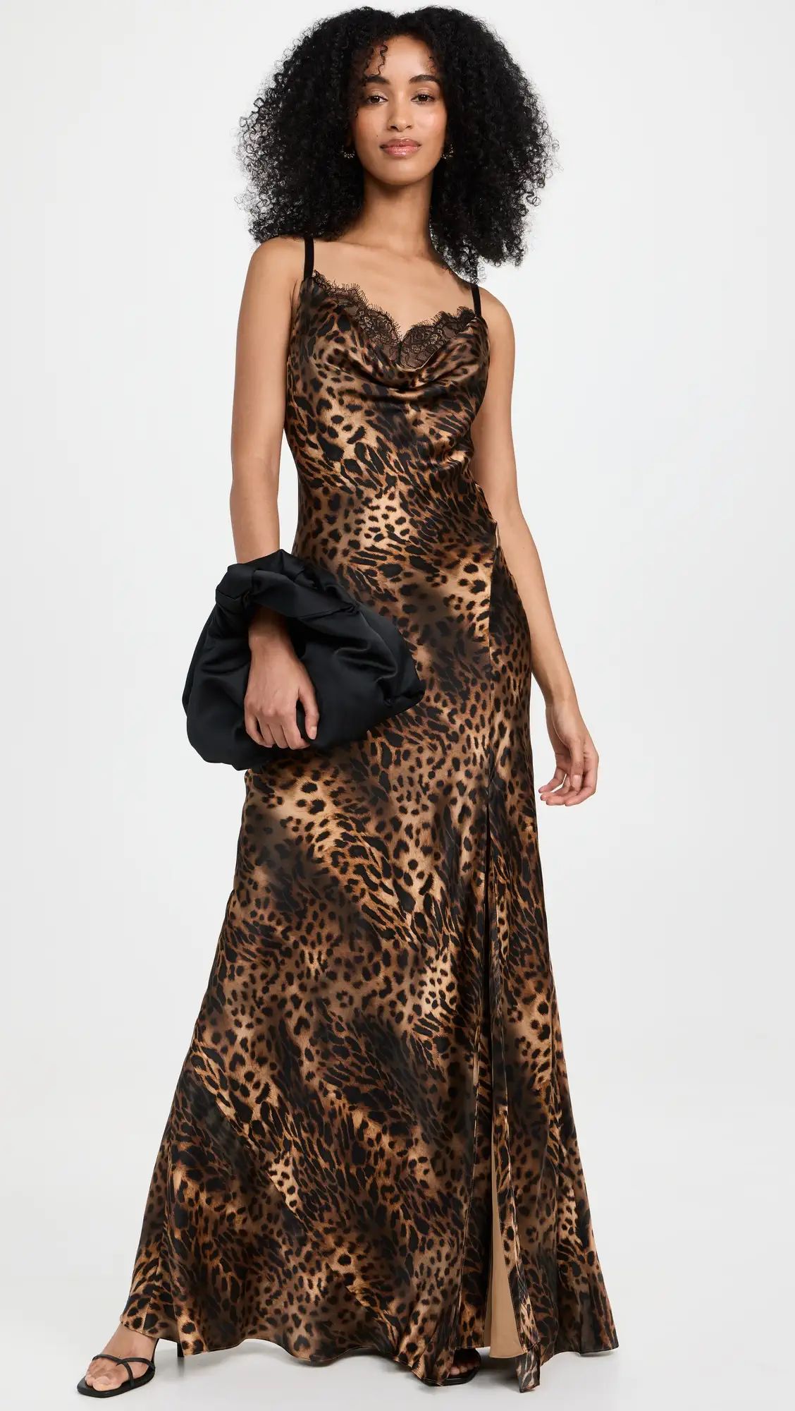 L'AGENCE Venice Cowl Lace NK Gown | Shopbop | Shopbop