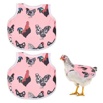 Unique Bargains Durable Lightweight Breathable Waterproof Chick Poultry Protection Saddle 2 Pcs Pink | Target