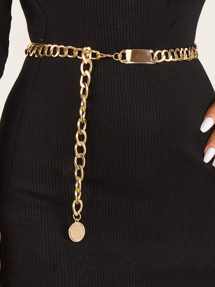 Geometric Decor Chain Belt | SHEIN