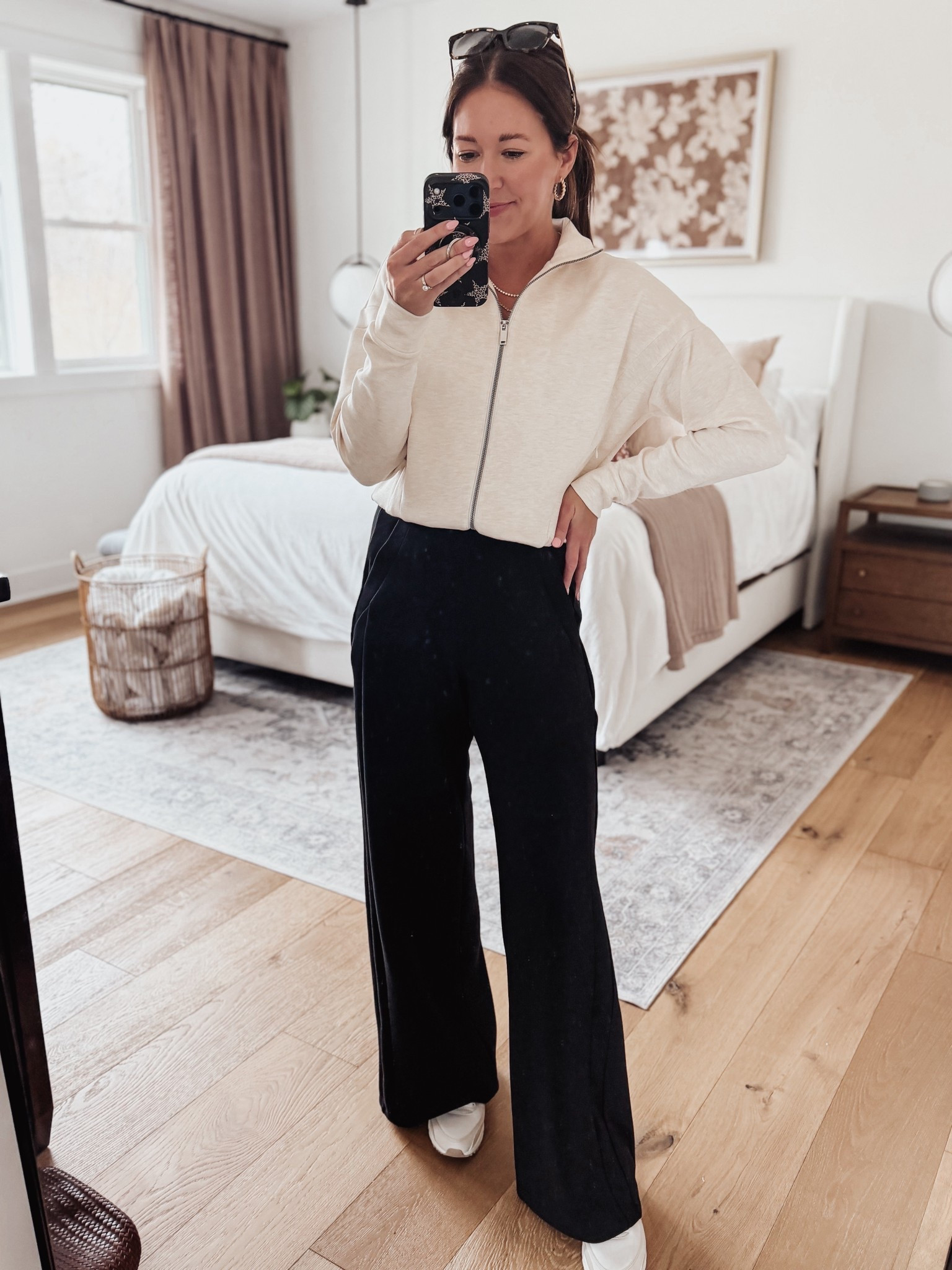 Okay this set is what I mean when I say elevated comfort.
These Spanx track pants are buttery soft with the most flattering wide leg - they hang so well and feel like pajamas but look completely put together. The waistband is smooth (no digging!) and just easy to wear all day.
Paired with the AirEssentials zip top and it's that perfect lightweight layer - breathable, crazy soft, and ideal for errands, travel days, or coffee runs.
Comfort level: 10/10

USE C O D E: NESTINGXSPANX for 15% off first purchase + free shipping, excluding sales

@spanx #SPANXpartner

#LTKTravel #LTKootd #LTKgrwm