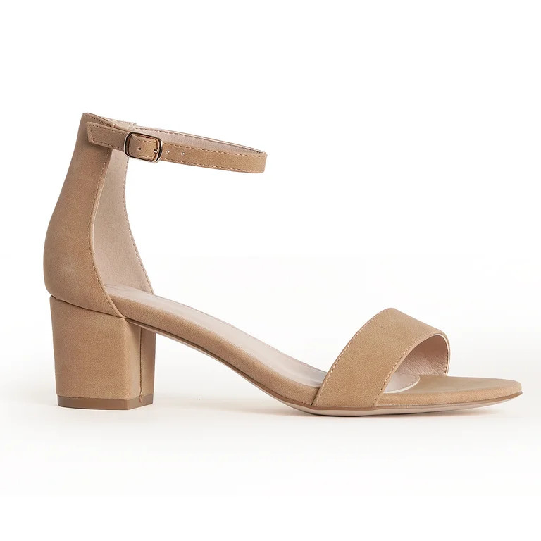 J.Adams Daisy, Women's High Heel Chunky Party Dress Shoes Ankle Strap Wedding Heeled Sandals - Na... | Walmart (US)