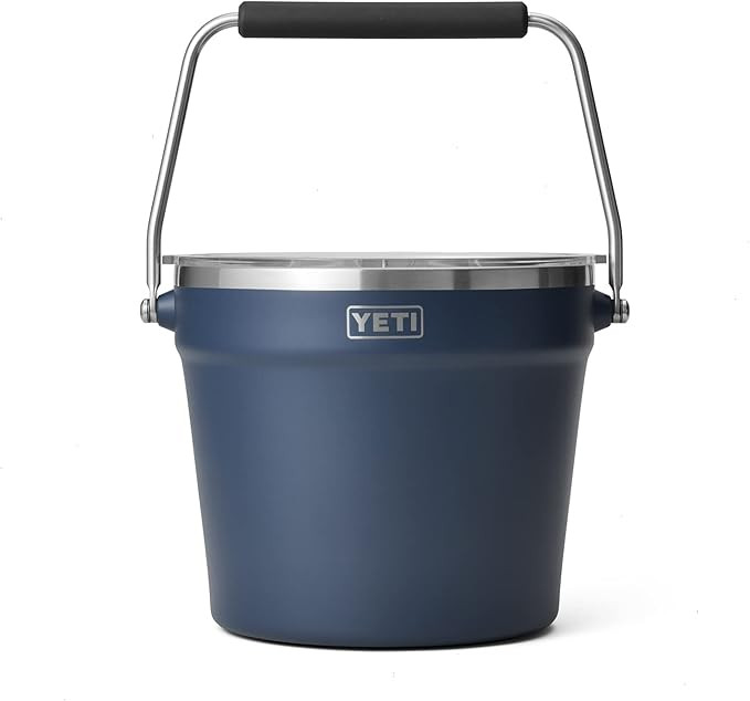 YETI Rambler Beverage Bucket, Double-Wall Vacuum Insulated Ice Bucket with Lid, Navy | Amazon (US)