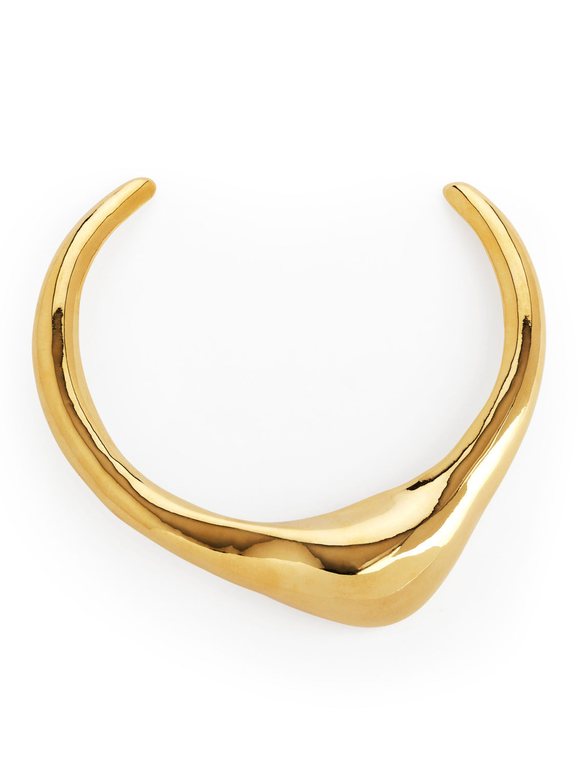 Sculptural Gold-Plated Neck Cuff - Gold | ARKET (US&UK)