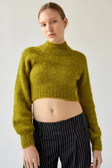 UO Avril Cropped Mock Neck Sweater | Urban Outfitters (US and RoW)