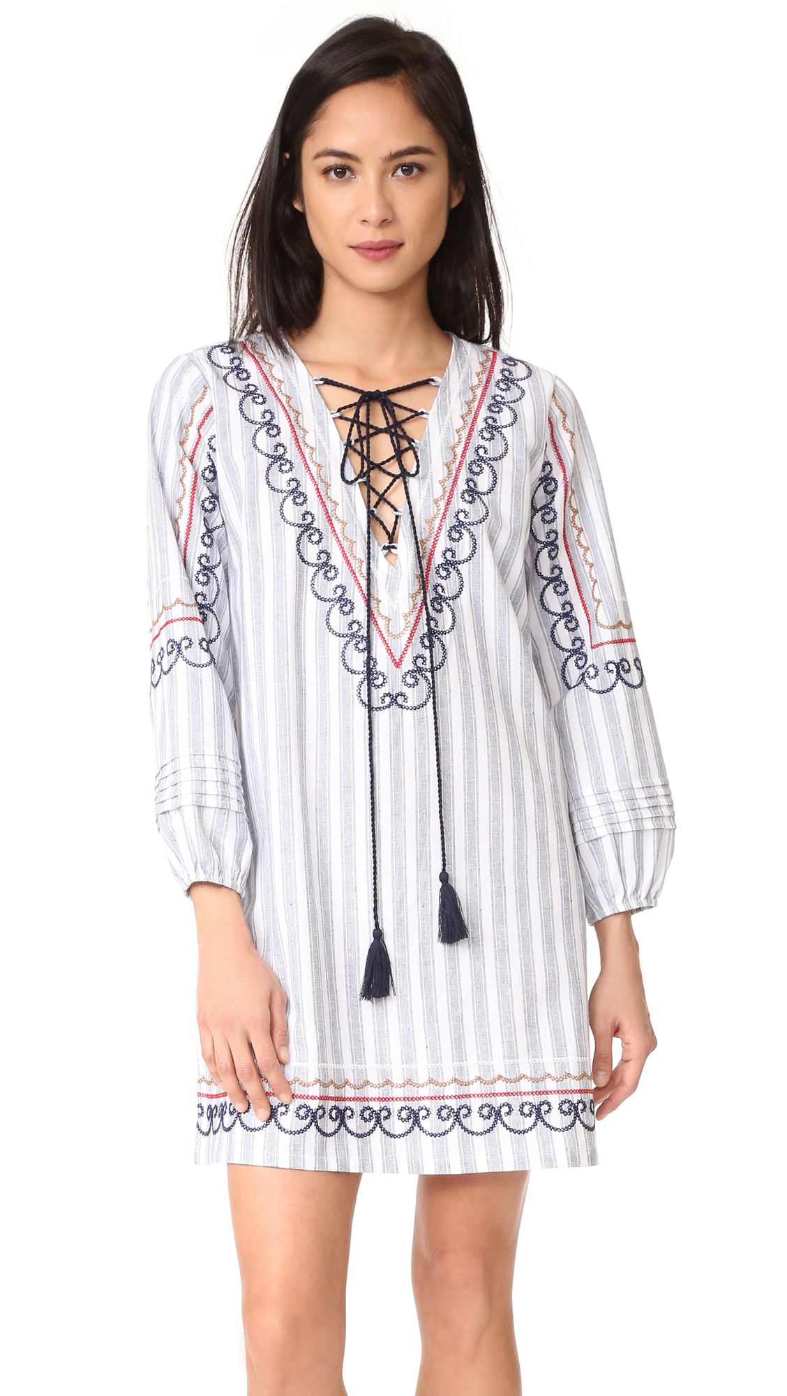 Multicolor Embroidered Smock Dress | Shopbop