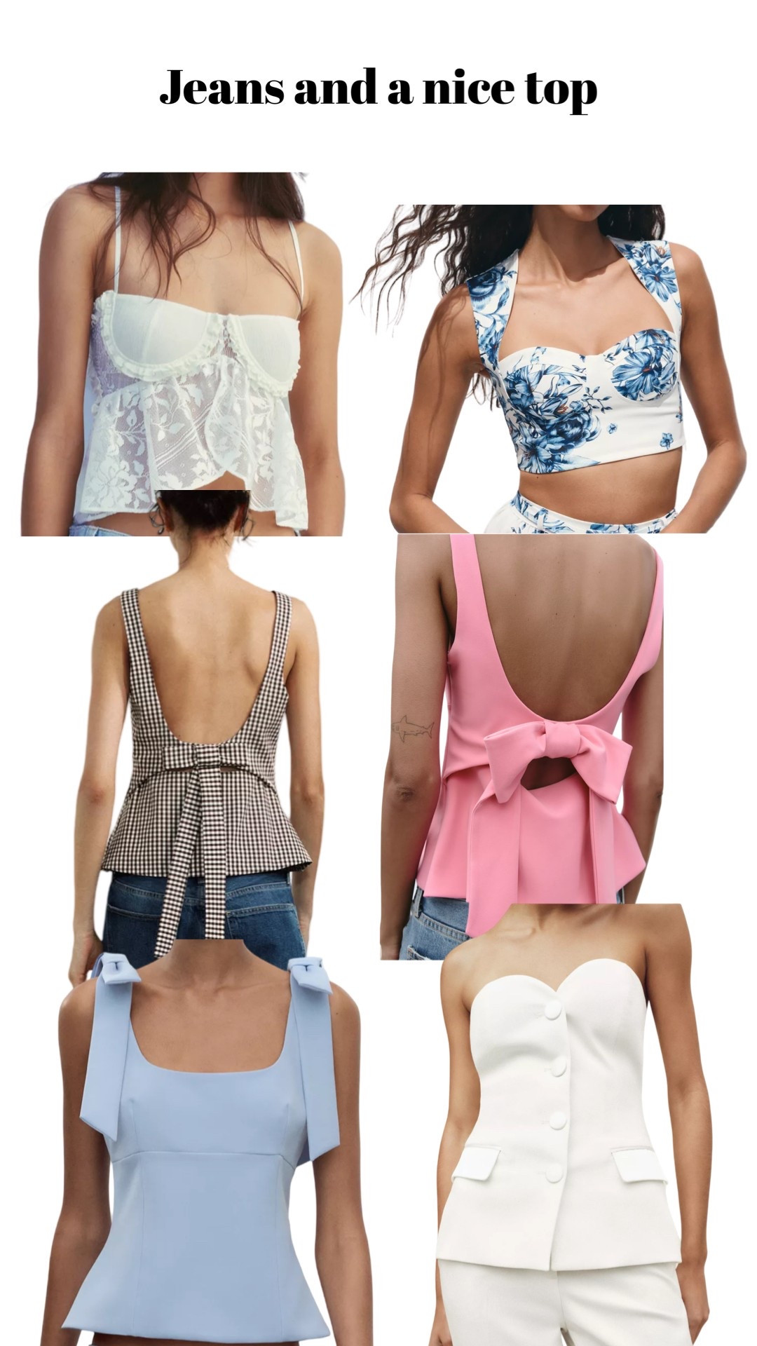 Perfect tops for jeans and a nice top! Mostly under £30 💕

Zara, jeans and a nice top, date night outfit, brunch outfit 

#LTKuk #LTKAroundTheWorld #LTKAprilSpotlight