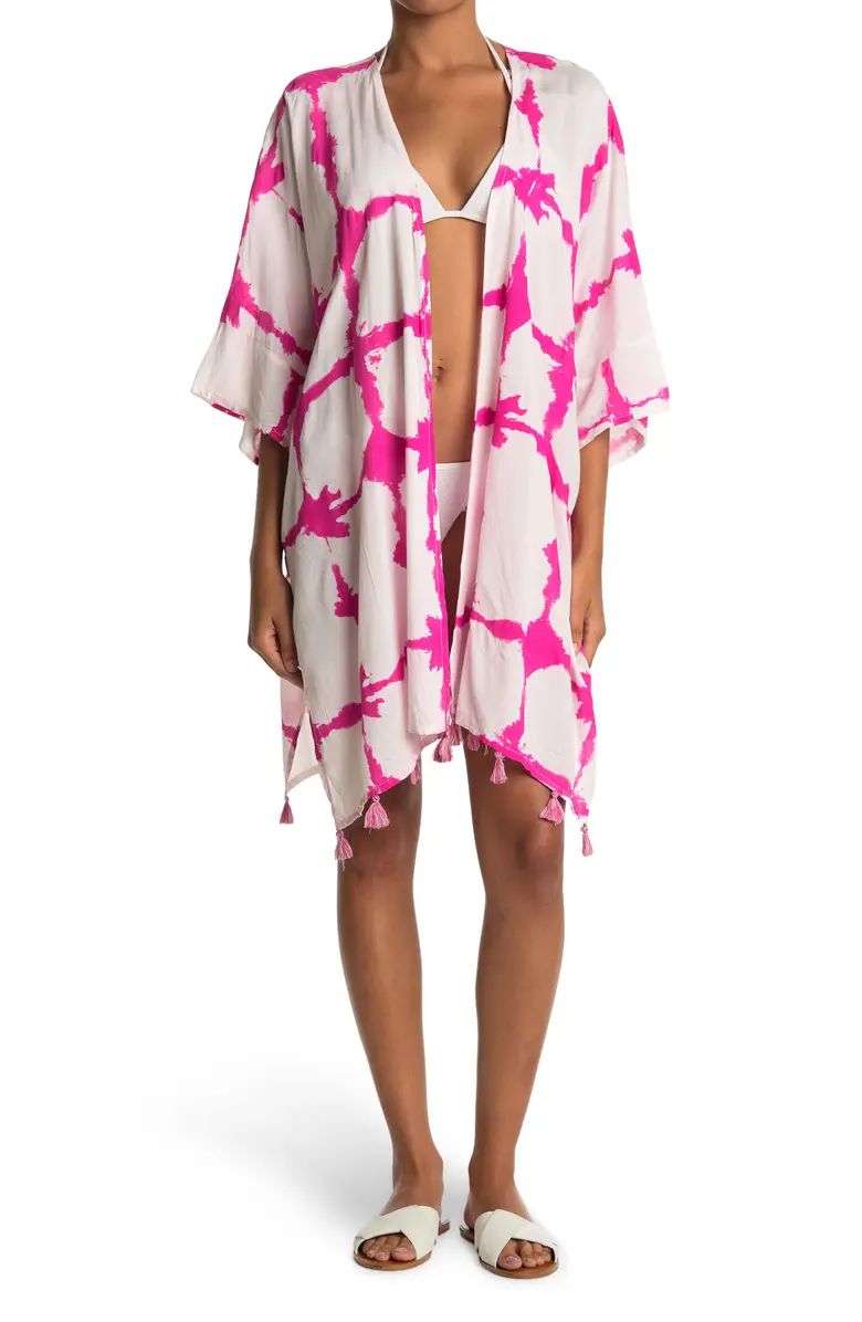 Tassel Trim Cover-Up Kimono | Nordstrom Rack