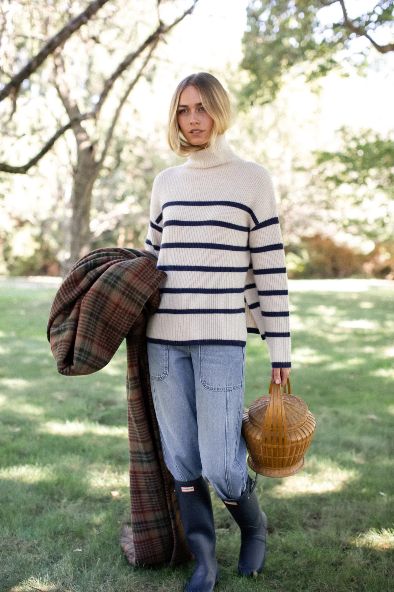 Martine Sweater - Ivory/Navy Stripe | Marea