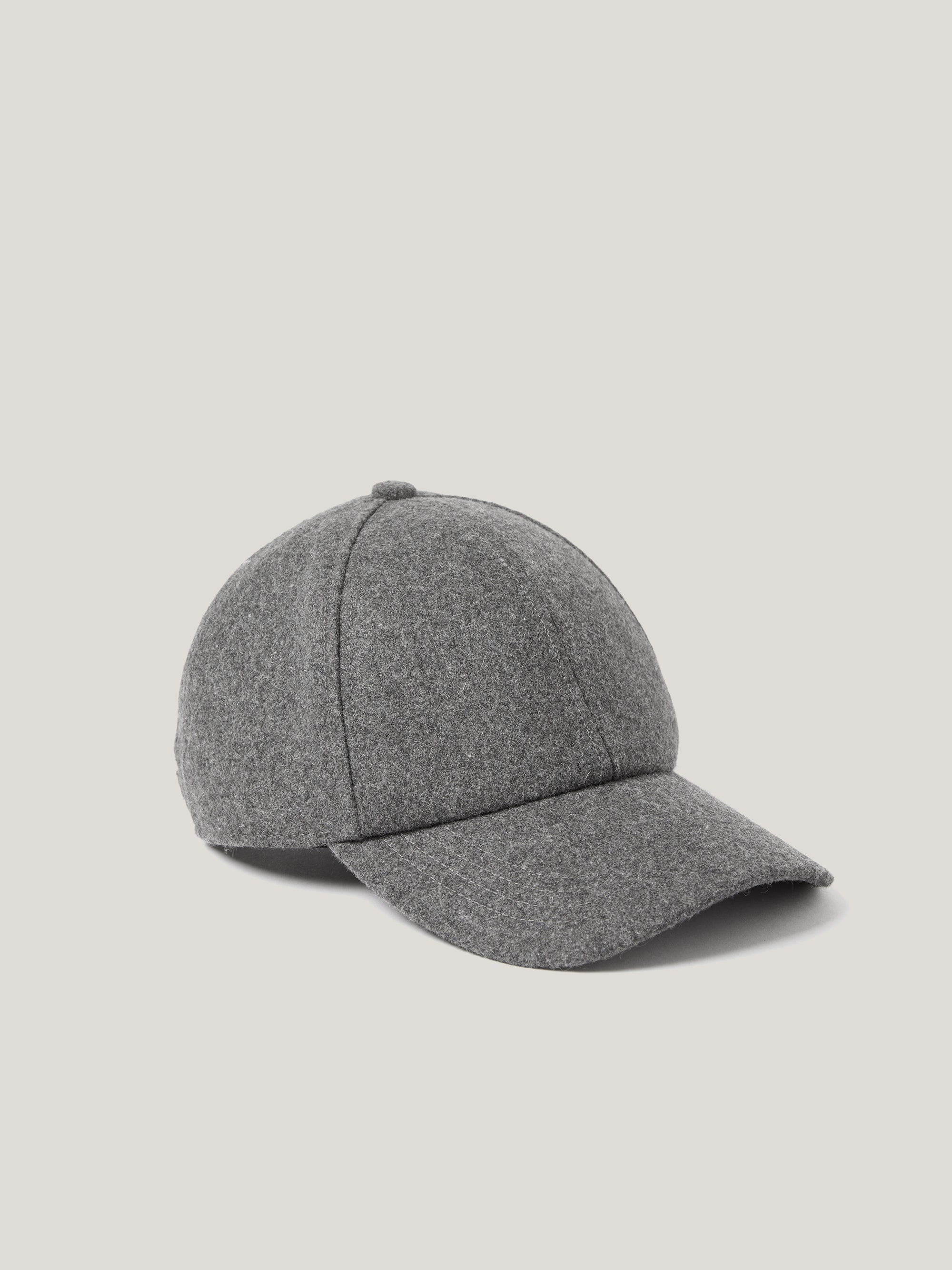 Wool Felted Baseball Cap | Grey | Jigsaw (UK)